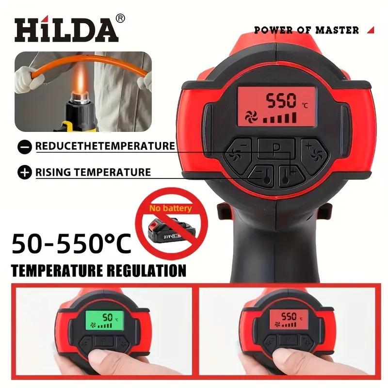 Portable Rechargeable Lithium Battery Heat Gun with Digital Display and Wireless Temperature Control
