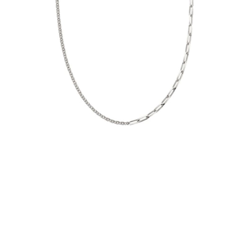 

Tirr Lirr Tizen Maximize Clip Chain Silver White Necklace TNSSVW14033M single type