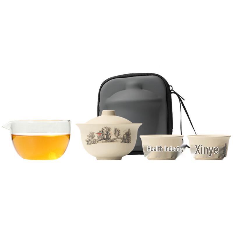 

Shangqi Ceramic Landscape Travel Tea Set