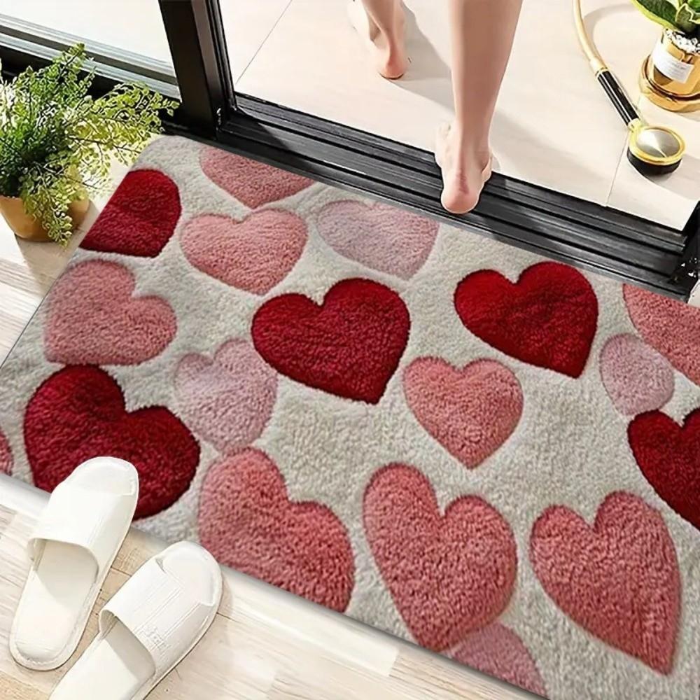 Anti Slip Letter Absorbent Mat Flower Door Mat Stain-resistant Bathroom Mat  Wet Areas