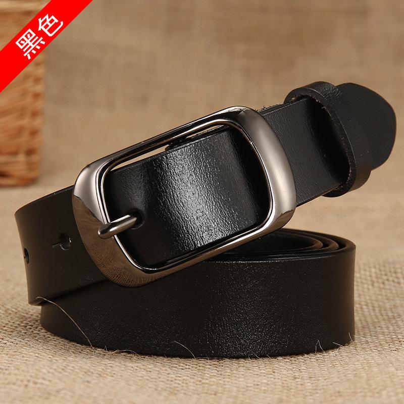 Women'S Pin Buckle Belt Leather Decoration Fashion Cowhide Women'S Simple Belt Direct Supply