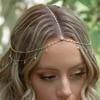 New European And American Jewelry, Fashionable Bohemian Forehead Chain Hair Accessories, Light Luxury Bridal Hair Chain Wedding Jewelry