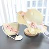 Solid Color Sun Hat Floral Style Fisherman Hat Trend Straw Hat Small Bag Set  Fashion Accessory