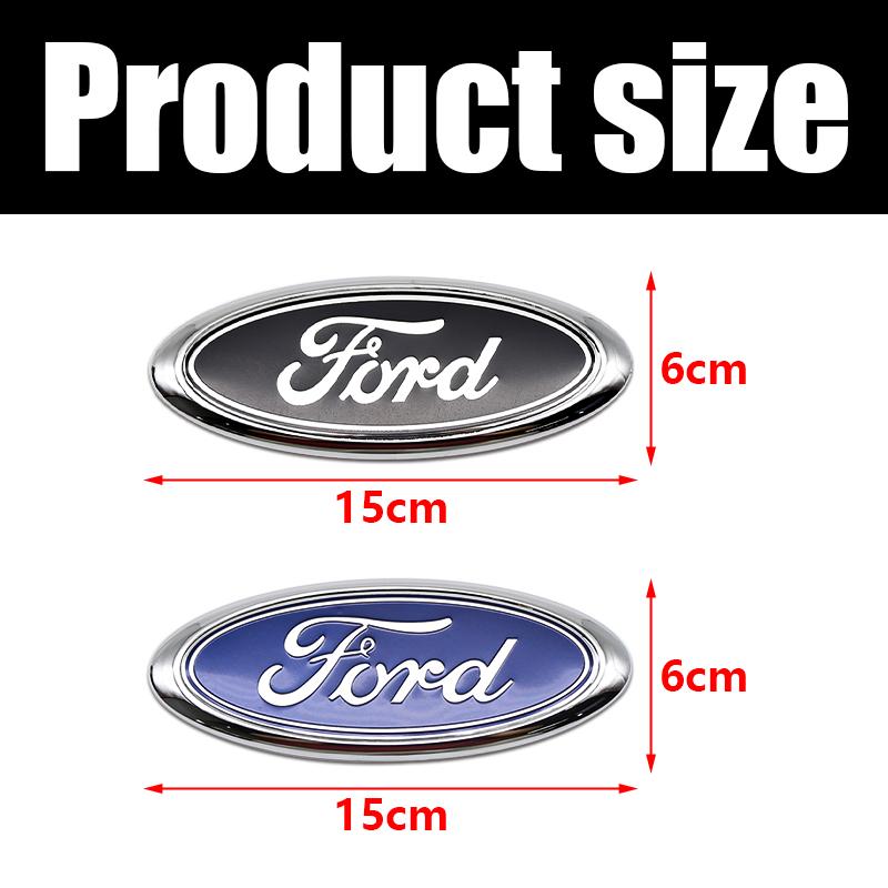 15cm ABS Car Front Rear Trunk Badge Emblem Replacement For Ford Focus Mondeo EcoSport Ranger Fiesta Kuga Auto Tuning Accessories
