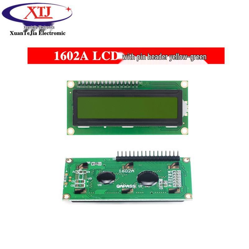 LCD1602A 5V Display: Blue/Yellow-Green Screen Options with Backlight