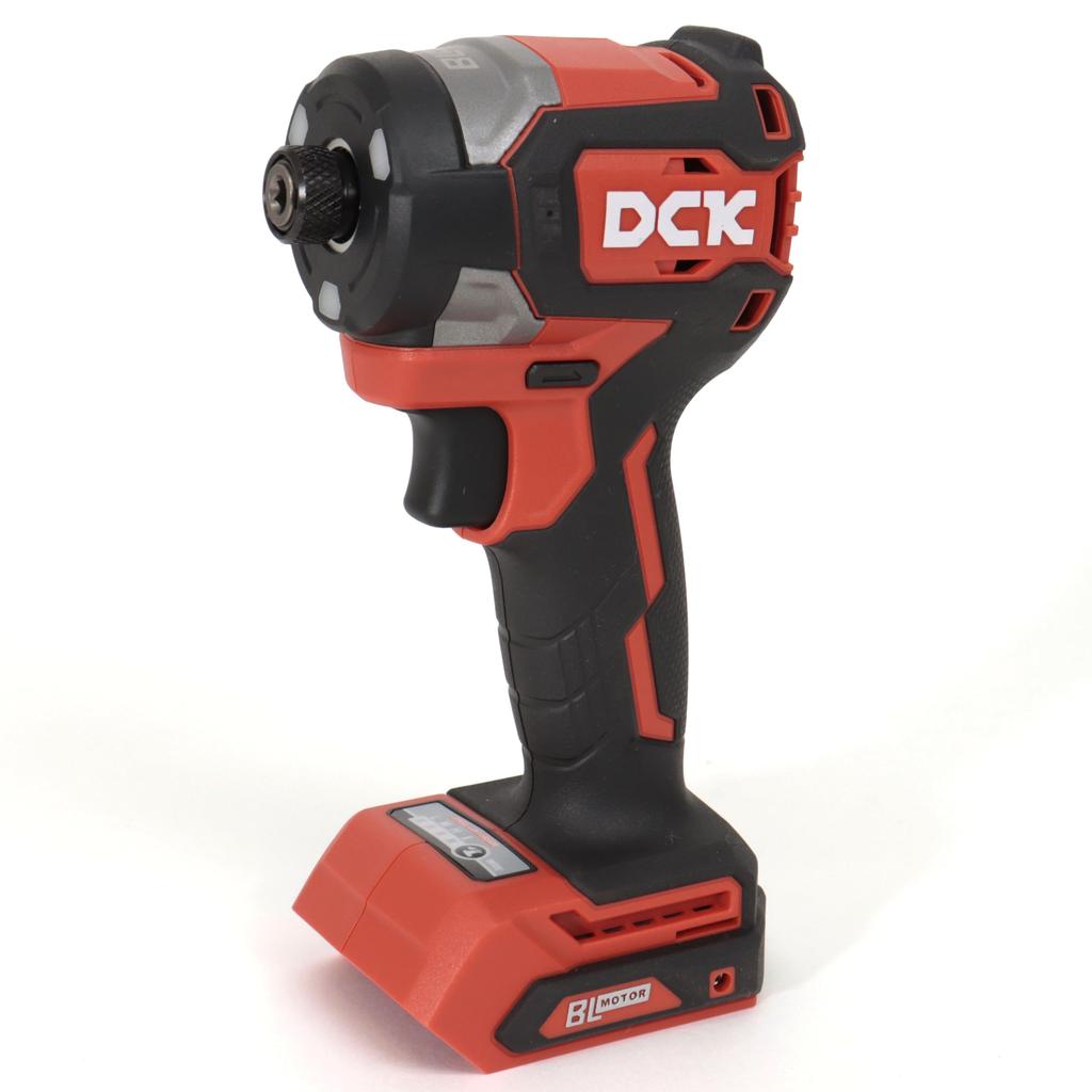 DCK 20V Impact Driver Torque LED Light Impact Force Switching Brushless Motor Cordless Electric Screwdriver Rechargeable and Charger Sold No