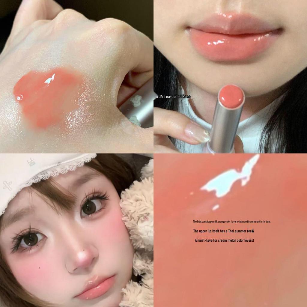 HERORANGE Water Glow Lipstick: Clear, Long-lasting, Non-transfer, Moisturizing Lip Glaze for Bright, Bare Lips - Perfect for Students & Parties