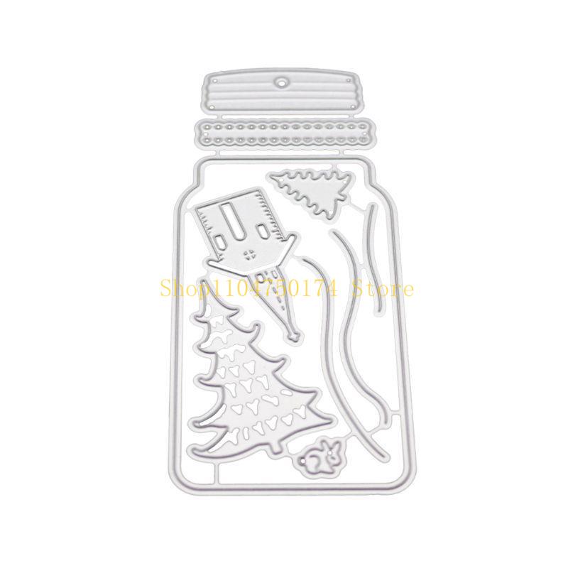 Christmas Tree Bottle Cutting Dies Metal Stencil Template Home School Embossing top sale