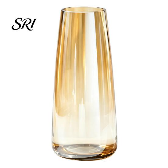 Große Kapazität Vase Klare Blumenvase für Tischmittelstück Haus Innen Schreibtisch Dekoration Wohnzimmer Modern Glas Dekorativ Hochzeit Party Einweihung