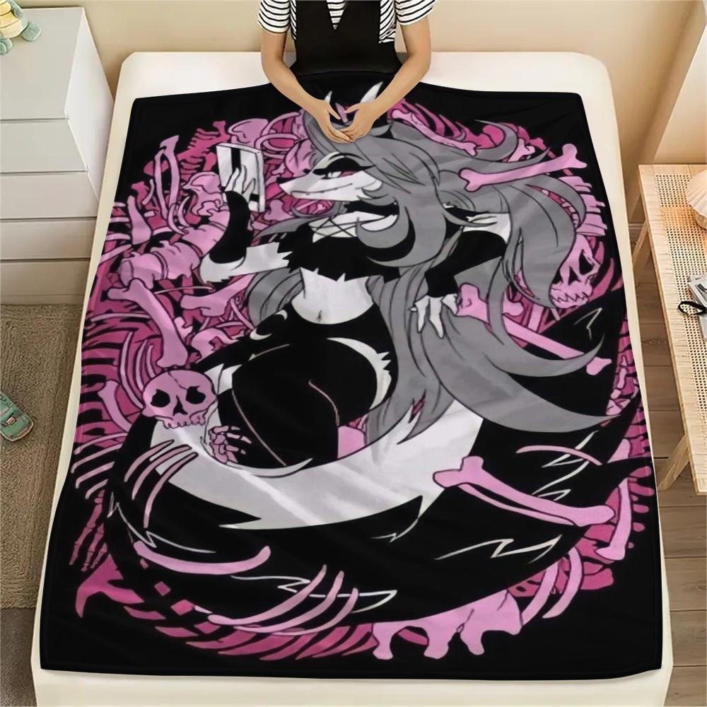 1PC Loona Print Flannel Blanket, High quality Comfortable for All Seasons, Home Decor, Warmth and Comfort, Perfect for Christmas Gifts 72