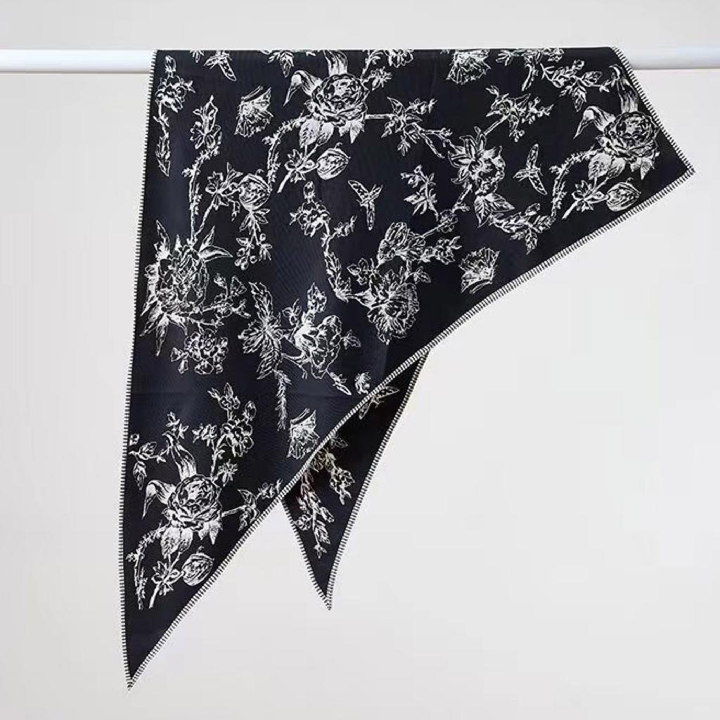 Waist Accessories Triangle Silk Scarf Waist Seal Women'S Decoration With Dress Waist Belt Accessories Scarf Vintage Polka Dots