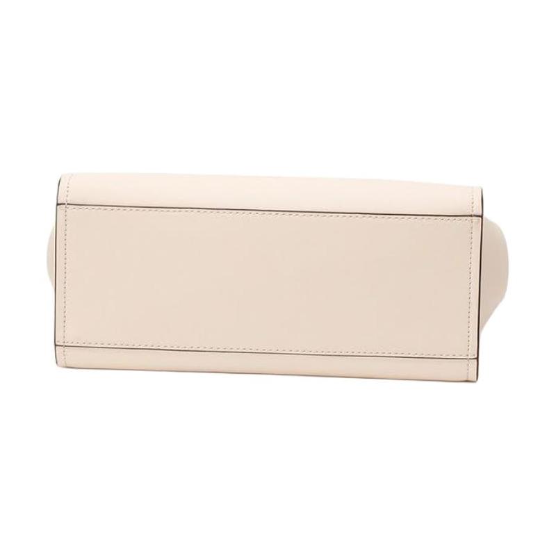 MICHAEL KORS MARILYN front logo removable adjustable shoulder strap cowhide shoulder crossbody handbag regular women's light cream