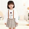 Teen Girl Skirt Suit Children's Sweatershirt Girls Clothes Childen Hooded Long Sleeve Casual Tunic Short Skirt