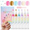 Kids Water Based Nail Polish Set Non-Toxic Quick Dry Peelable Odorless Colorful Nail Art Kit Princess Gift