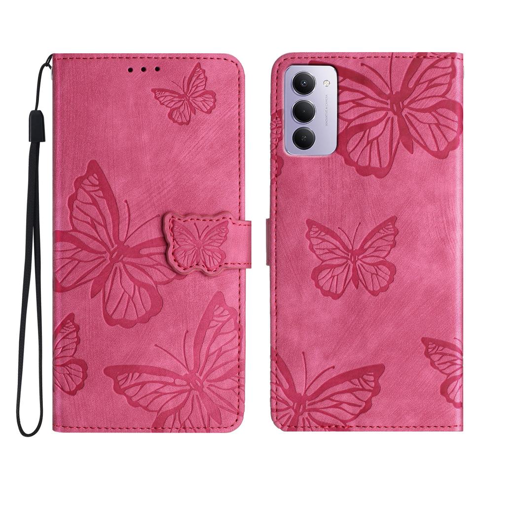 For Xiaomi Redmi 15 5G (Global) (169mm) Case Butterfly Design Flip Wallet Leather Phone Cover Skin-Touch