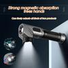 Powerful LED Flashlight Rechargeable Dual-Source Light Aluminum Alloy Adjustable Corner Outdoor Work Light with Tail Magnet