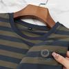 2024 Men's Casual Striped Crew Neck Pullover T-Shirt - Summer Short Sleeve