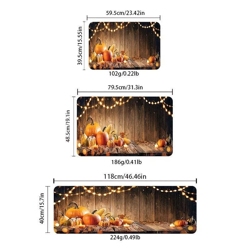 VIKAMA Halloween Kitchen Rugs Pumpkin Absorbent Soft Doormat Rug For Bedroom Carpet For Living Room Machine Washable