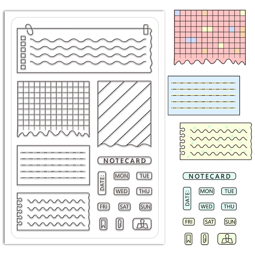 Plastic Clear Stamps for DIY Scrapbooking Photo Album Decorative Cards Making Mixed Shapes 160x110mm