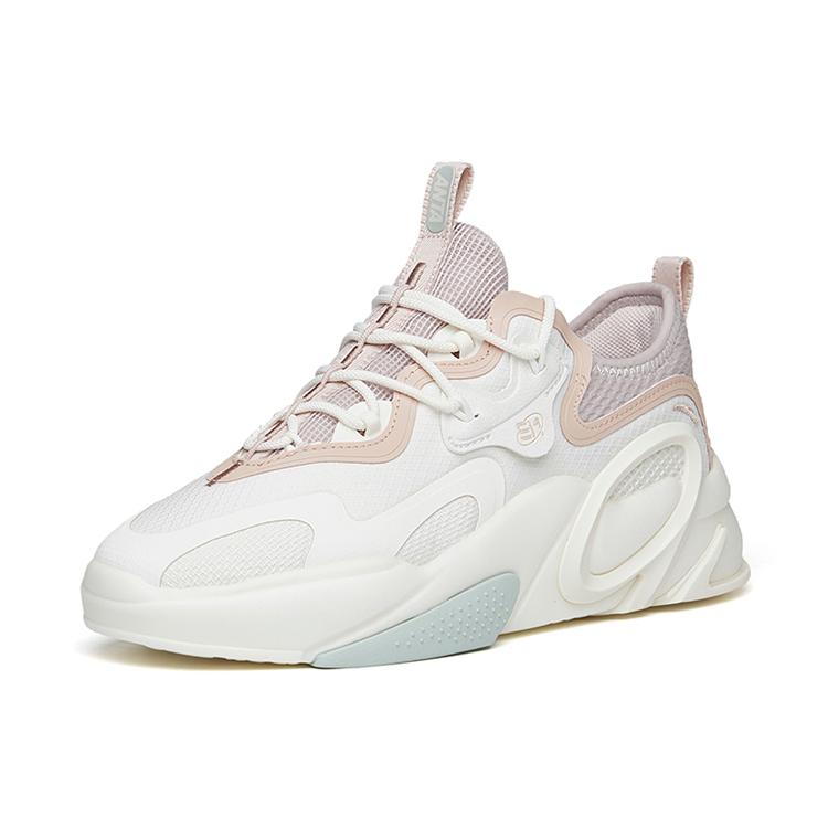 New Anta AT91 Low-Top Skateboard Shoes Women's White Gray 122218072-4