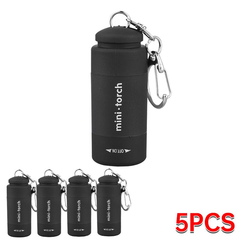 Outdoor Keychain Flashlight Rechargeable LED Mini Pocket Flashlight For Camping Hiking Emergencies