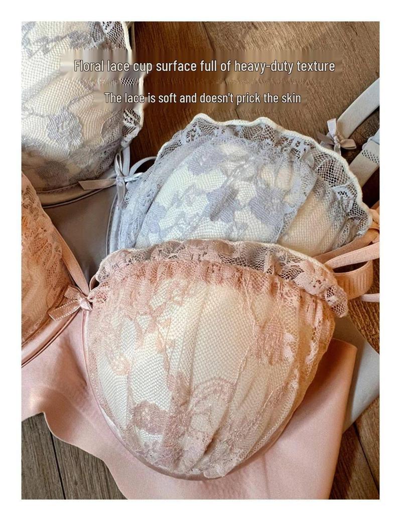 TikTok Kuaishou Sexy Wireless Lingerie: Anti-Sagging Pure Desire Bra for Women