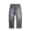 Straight-mounted Style Summer and Spring Drooping Hemp Jeans for Men Thin Loose