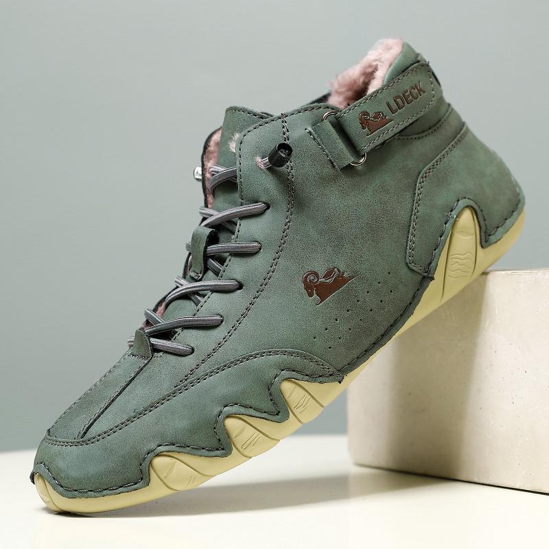 Winter Velvet Martin Boots Large Size Octopus Men's Thermal Cotton Shoes High Top Men's Sports and Leisure Shoes Comfortable