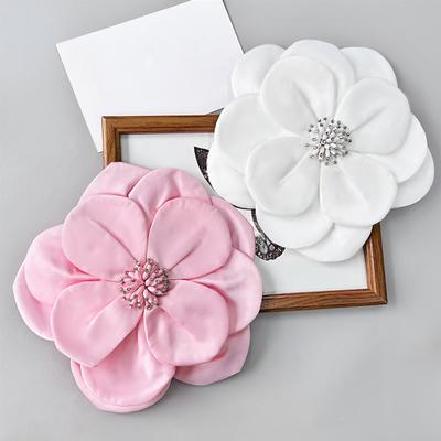 Yousheng 3D Flower Corsage Applique Rhinestone Decor Sweater Dress Blouse Decor DIY Stitching Patch Clothing Accessories Wedding Party Clothes