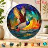 2D Flat, 2D Flat Acrylic Puzzle Sun Catcher, Sunset Wild Duck Themed Sun Catcher Puzzle, Home and Garden Decoration, Gift for Christmas, Thanksgiving,