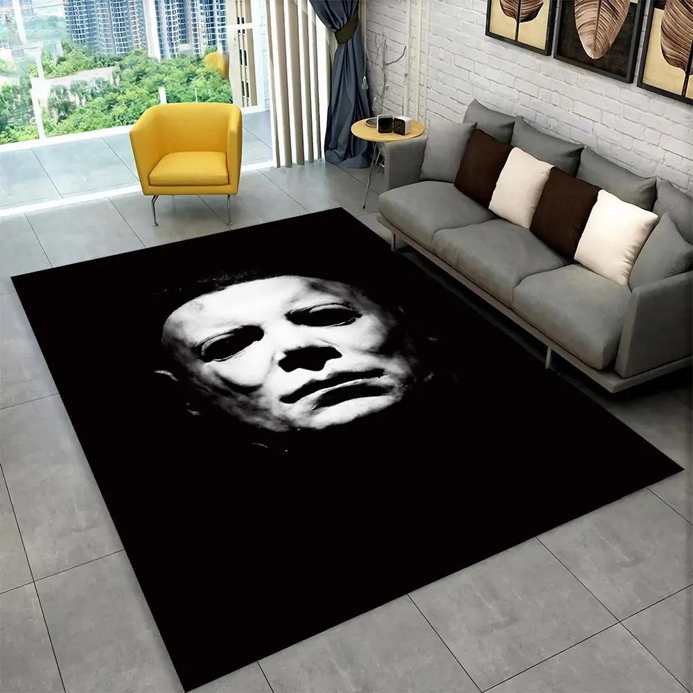 Postava z hororového filmu Chucky Saw Cartoon Area Koberec, Koberec Koberec do obývacího pokoje Ložnice Pohovka Rohožka Dekorace Protiskluzová podložka na podlahu