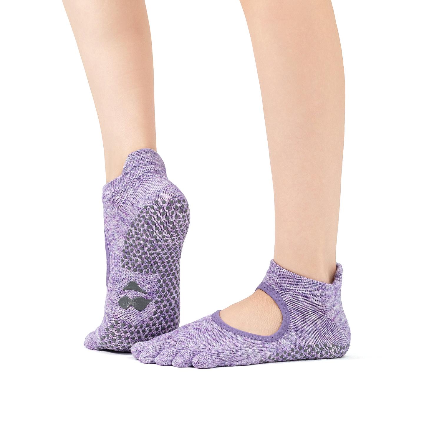 

ToeSox Професійні нековзкі шкарпетки для йоги: Спортивні заняття в приміщенні, Фітнес, Пілатес, Дизайн з п ятьма пальцями для йога-студій One Size (35-39)