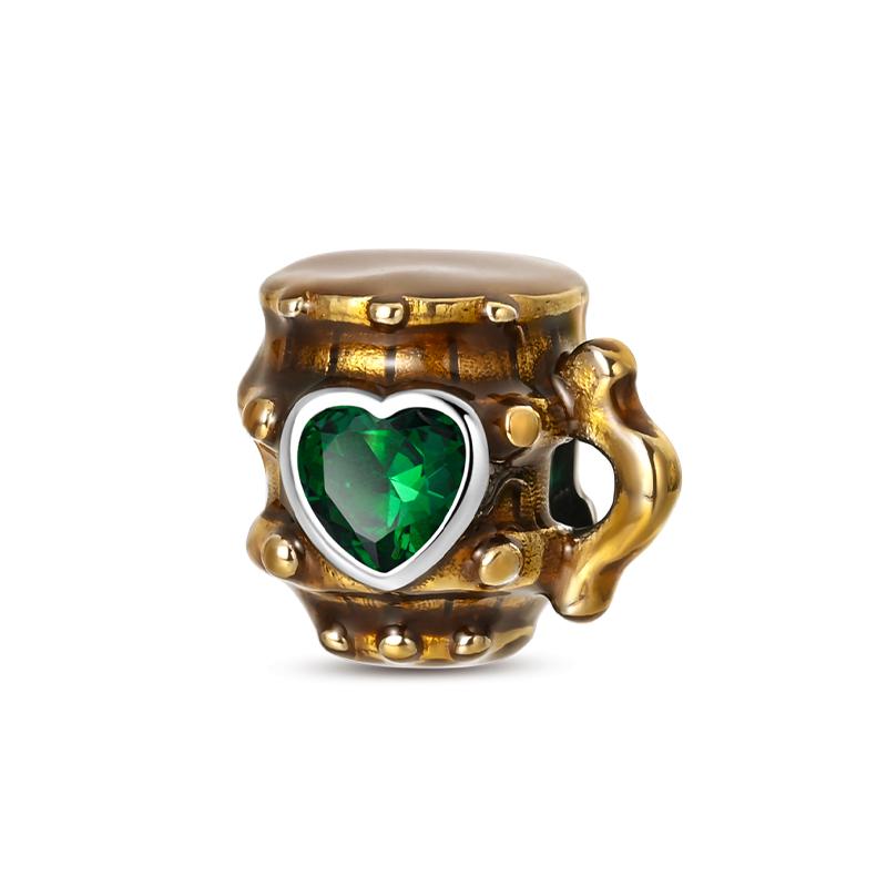 Mode 925 Silber Bier Rotwein Cocktail Anhänger Perlen Anhänger Passend für Qikaola 925 Armbänder DIY Party Schmuck