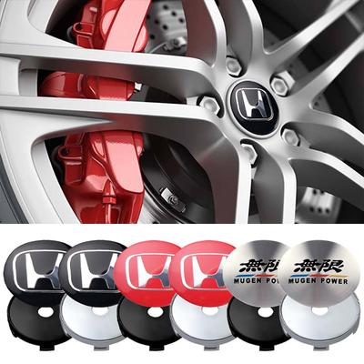 4Pcs 56/60MM For Hrv Jazz City Fit Accord 7 Crv Odyssey Civic Pilot Spirior Car Wheel Center Hub Caps Badge Sticker Cover