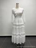 Miyake Plus Size Women's Pleated Lace-Trim Dress - African, European, American Fashion Casual Style
