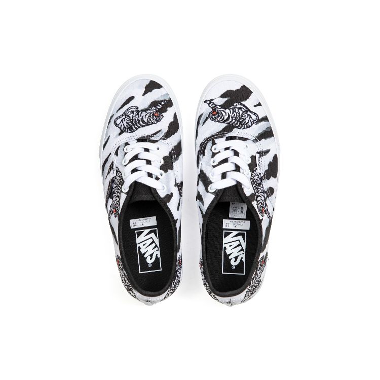 Vans Authentic Series Tiger Print Casual Low-Top Skate Shoes Unisex Sneaker Black White VN0A5KRDWHT