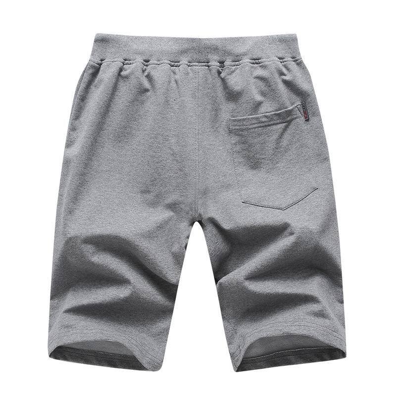 Men's Knitted Five-Point Cotton Beach Shorts - Loose, Plus Size, Quick-Drying, Casual Sports Style.