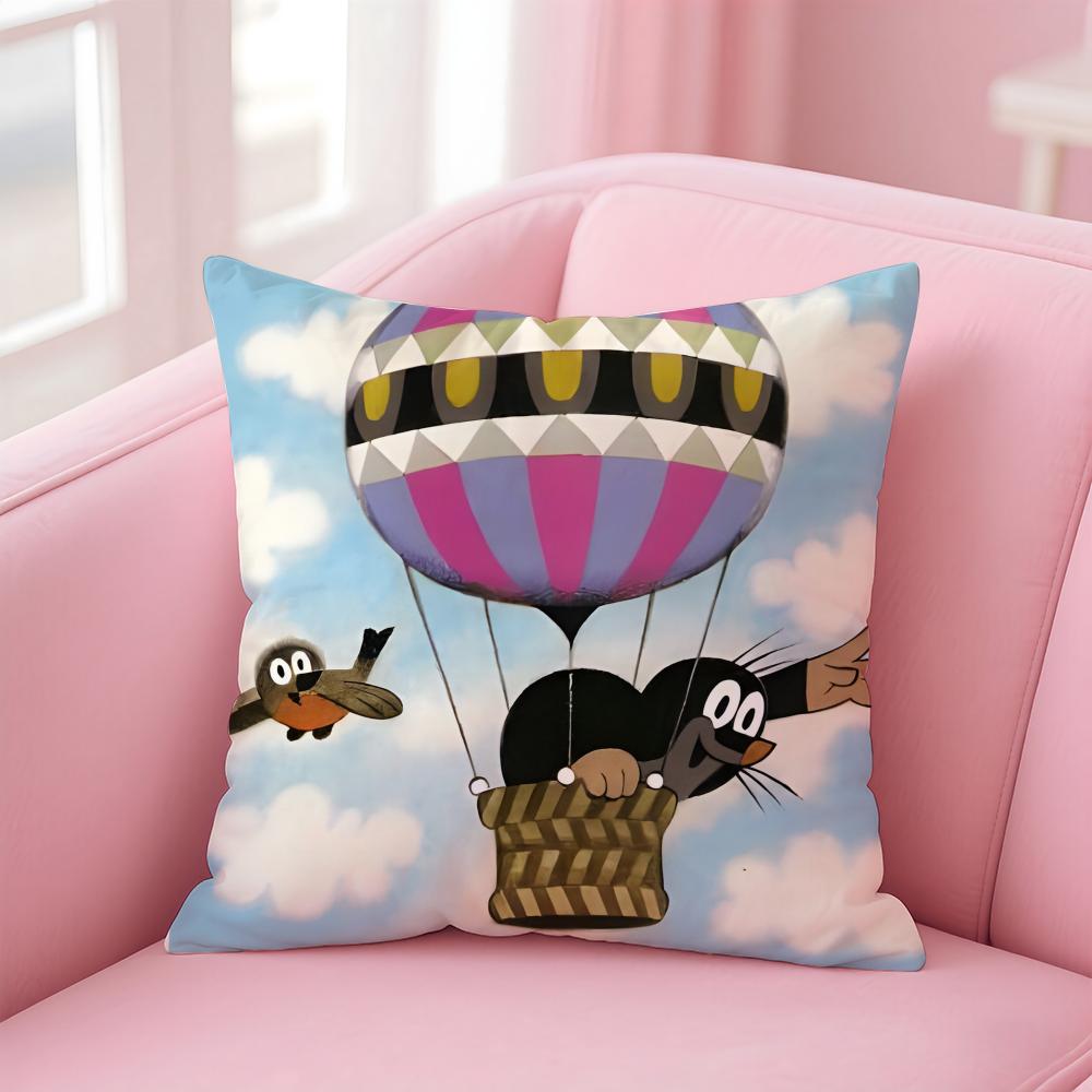 Cute Little Mole Cushion Cover Comfortable Reversible Pillow Cover Ideal for Car Sofa Bedroom & Beyond