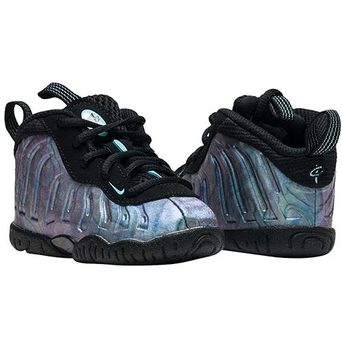 Nike Foamposite One PRM Slip Resistant Abrasion Resistant Mid Top Toddler Shoes Black Multicolor Infant And Toddler AO8038-009
