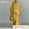 JPNTKY Women's Fashion Casual Long Sleeve POLO Neck Pants Suits