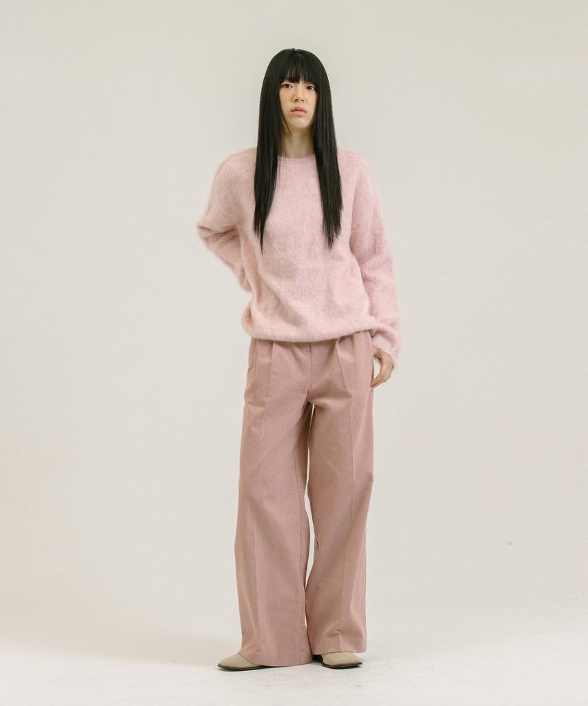 Nevel Everywear Corduroy Wide Pants_Pael Pink