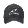 Custom Electrician Baseball Cap Sun Protection Cotton Snapback Caps Women Unisexs Adjustable Engineer Electrical Power Dad Hat