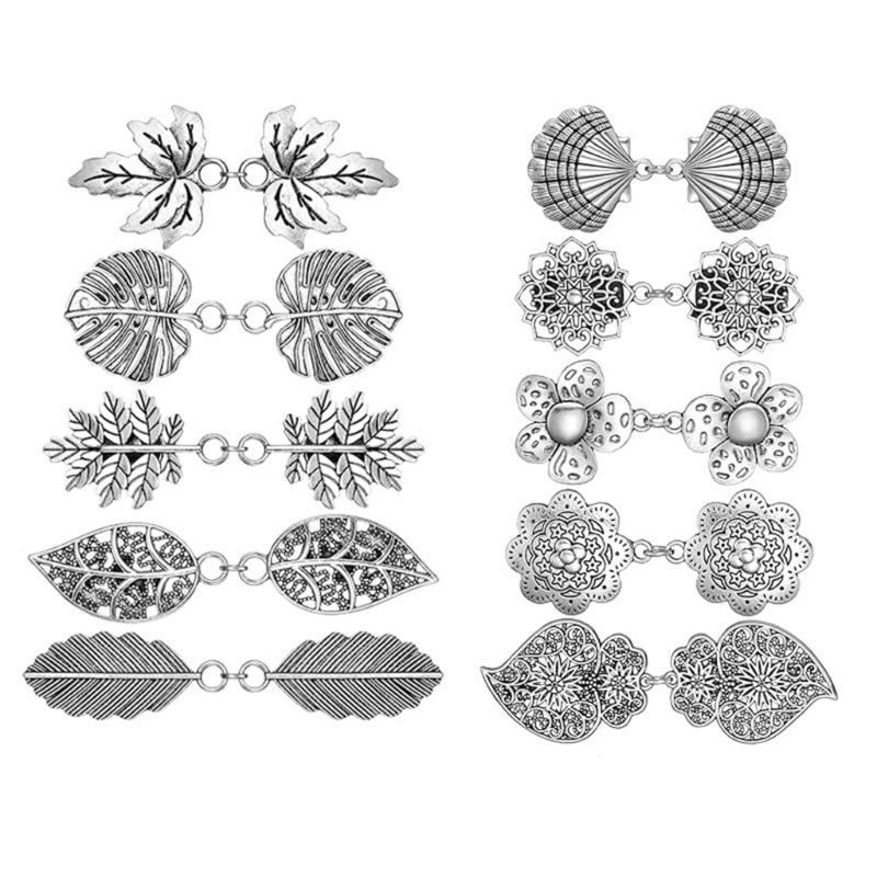 Vintage Sweater Clip Elastic Chain Clip Business Meeting Jewelry Alloy Texture Clothing Jewelry for Fashionable Women