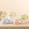 Creative Little Rabbit Water Cup High Value Ins Comic Cup, Coffee Cup with Lid Spoon, Ceramic Cup Large Capacity