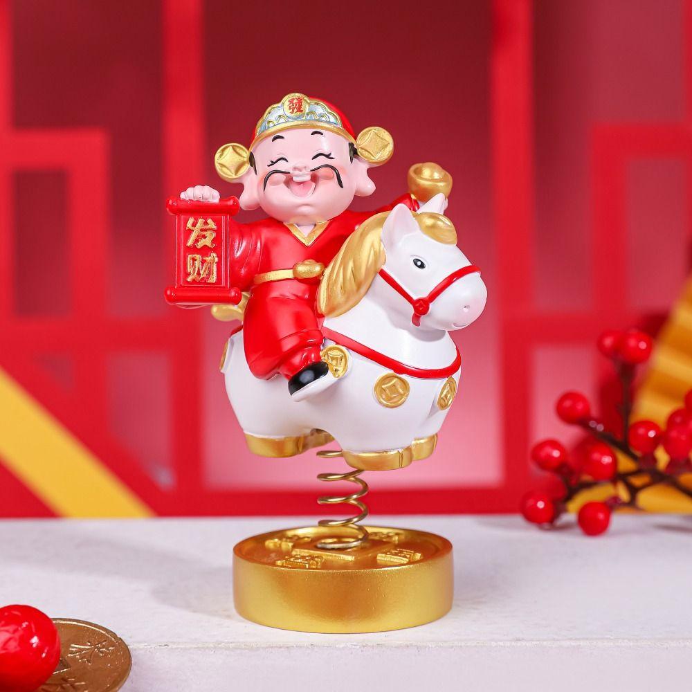 Resin 2026 Horse Year Figurines Year of The Horse Rocking Horse Ornament  New Year Gift