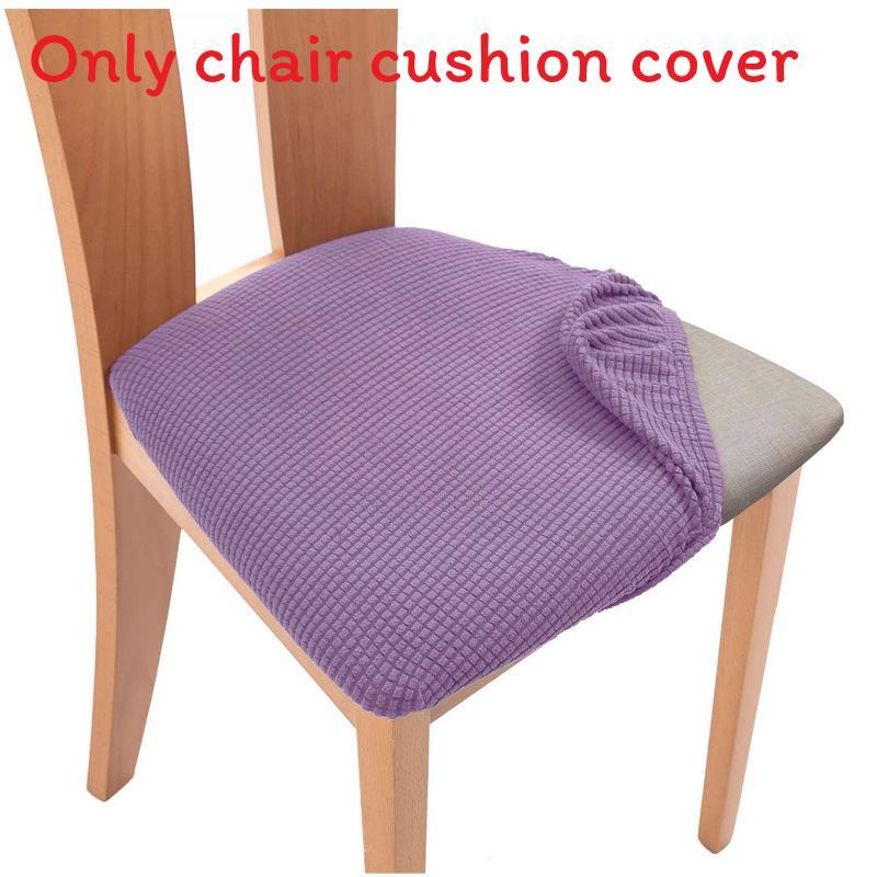 Office Home Square Chair Cushion Cover With Elastic Arched Seat Protector For Modern Style Decor