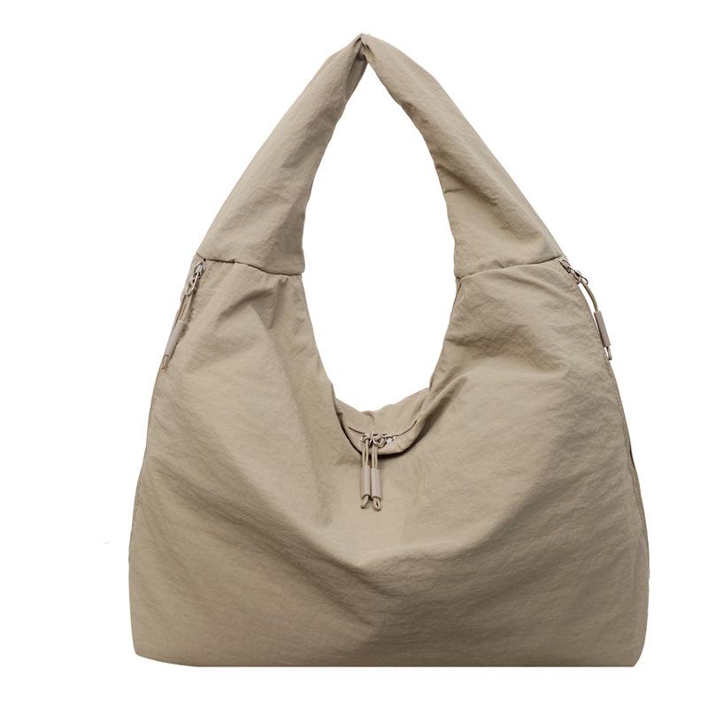 Japan and Korea Lazy Wind Washed Canvas Bag Large Capacity Shoulder Handbag Literary Youth Solid Color Commuter Cloth Bag