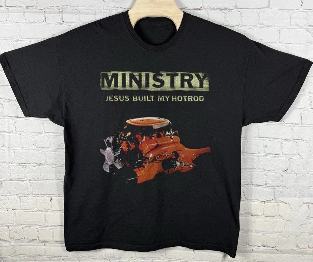 New Ministry - Jesus Built My Hot Rod Unisex Black T-shirt S-