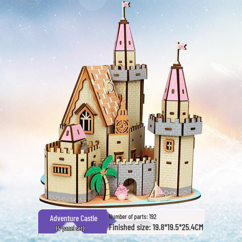 

3D деревянная головоломка-комплект для детей и взрослых - развивающая игрушка и подарок