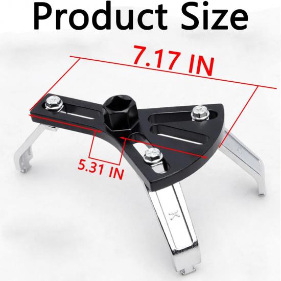 Car Fuel Pump Removal Tool, Adjustable Fuel Lid Tank Cover Collar Ring Spanner, Auto Fuel Pump Lock Ring Removal And Retall Tool, Universal 4.5" To